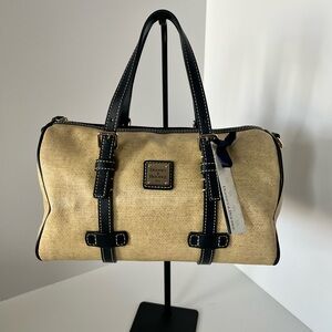 Dooney & Bourke Beige and Black Satchel